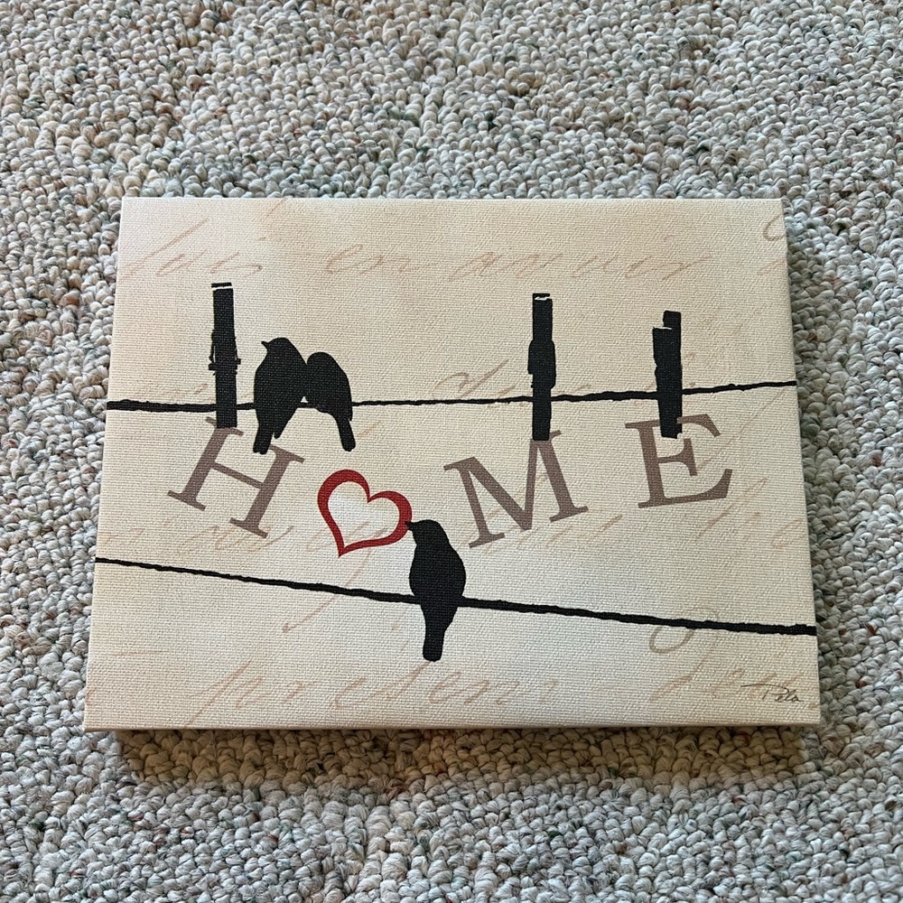 Bird at heart-home wall decor